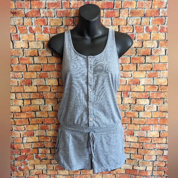 TNA Pants - TNA Grey Jersey Knit Drop Waist Romper Size XS Racerback Loose Fit